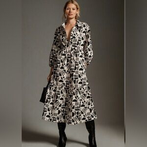 Anthropologie - Maeve - Bettina Tiered Shirt dress - Size Small